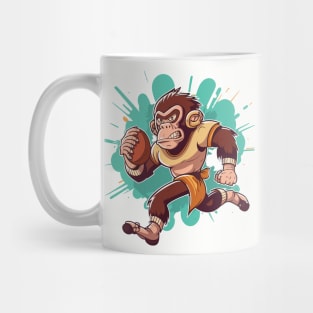 Monkey Touchdown: Ape-solutely Winning Football Design! Mug